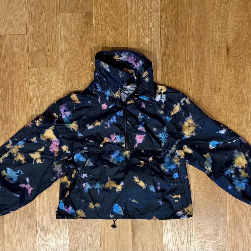 Zara Black Tie-Dye Raincoat